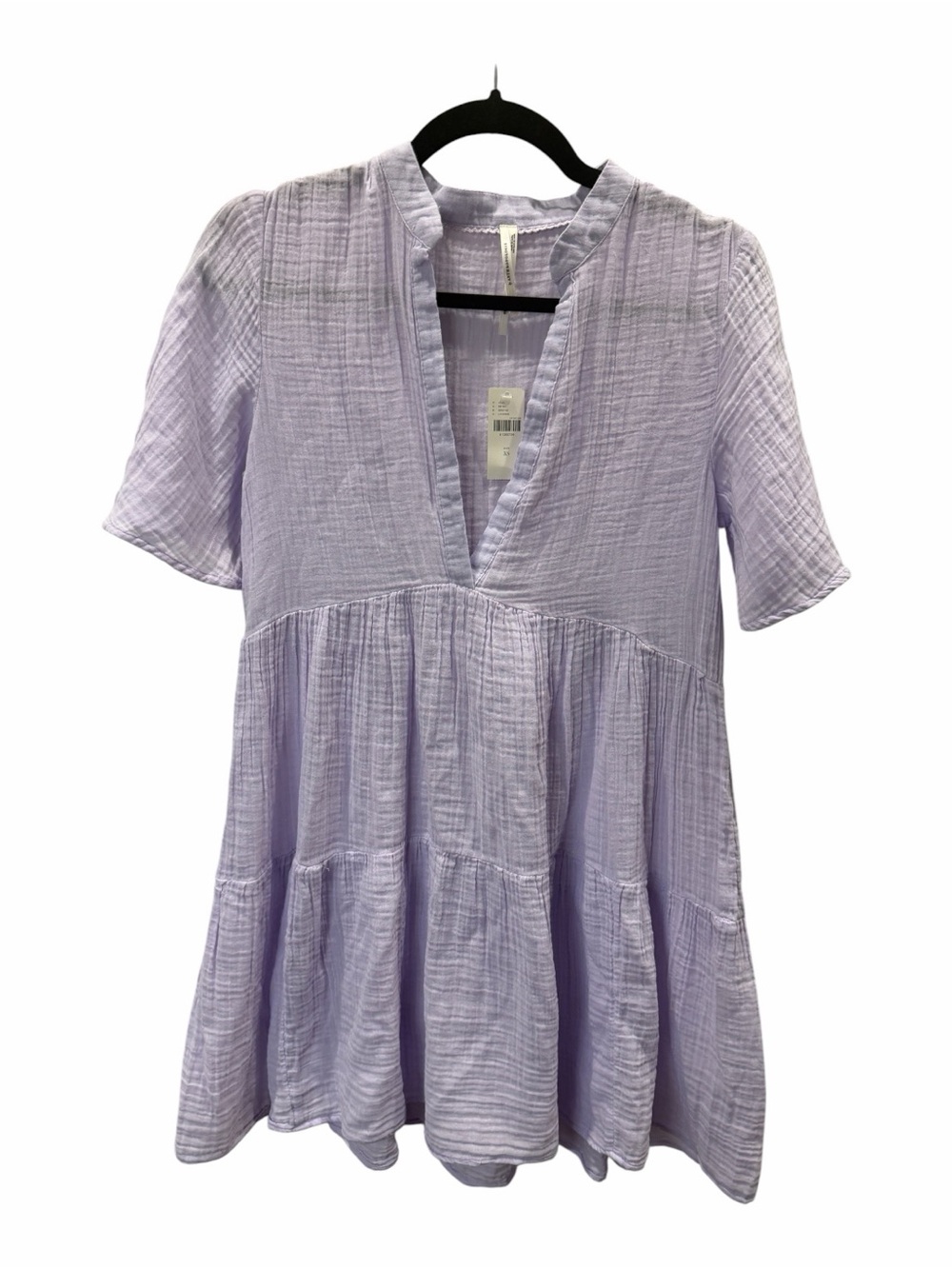 Anthropologie light purple cotton babydoll dress size XS